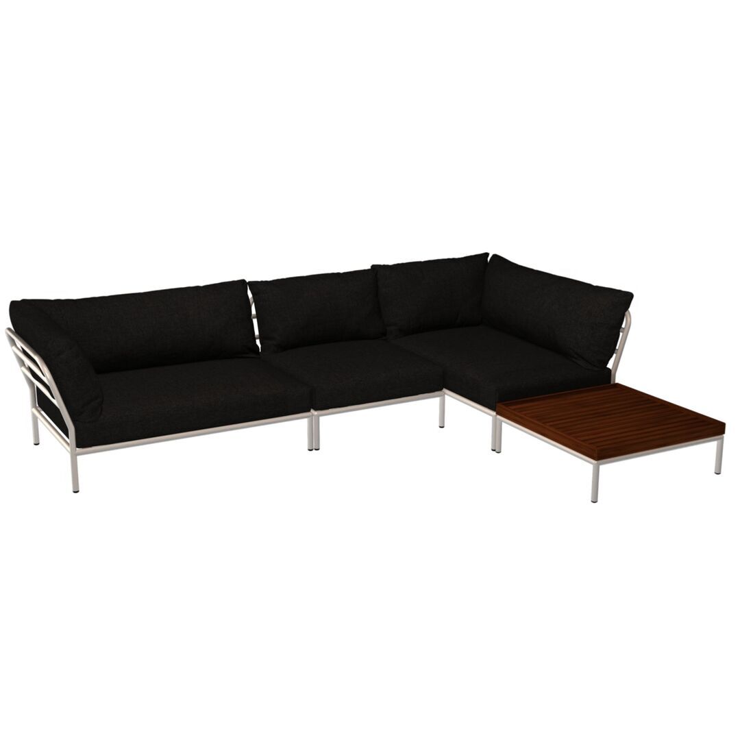 Houe Houe LEVEL 2 Kombination 08 - Outdoor Sofa Muted White, Dark Grey Basic 98