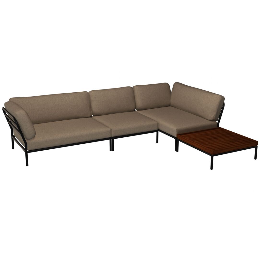 Houe Houe LEVEL Kombination 08 - Outdoor Sofa Dark Grey, Ash Heritage 92