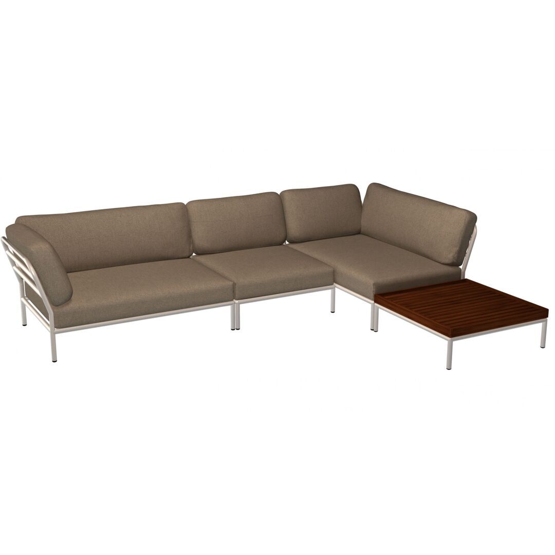 Houe Houe LEVEL Kombination 08 - Outdoor Sofa Muted White, Ash Heritage 92