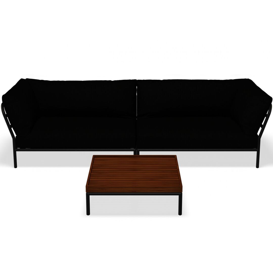 Houe Houe LEVEL 2 Kombination 07 - Outdoor Sofa Dark Grey, Char Heritage 68