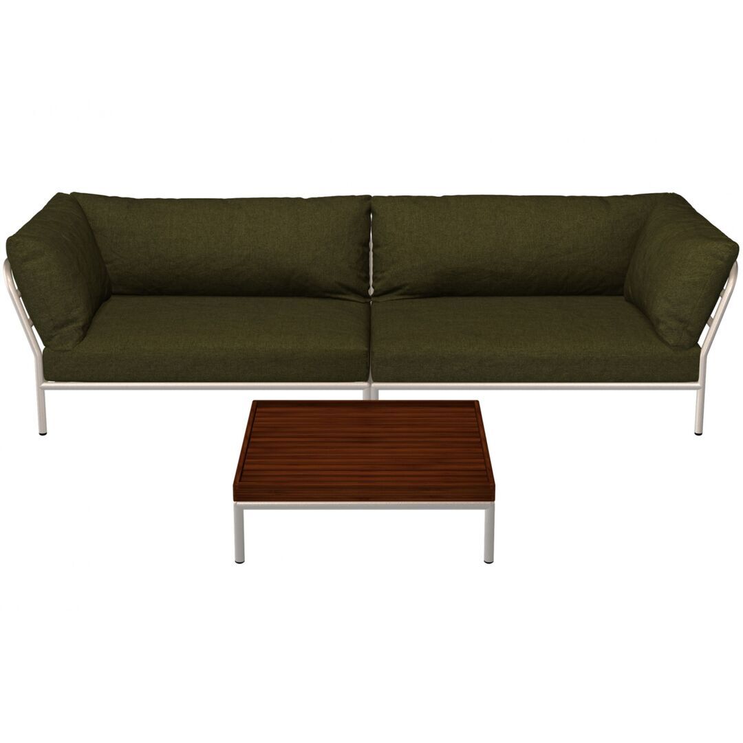 Houe Houe LEVEL 2 Kombination 07 - Outdoor Sofa Muted White, Leaf Heritage 42