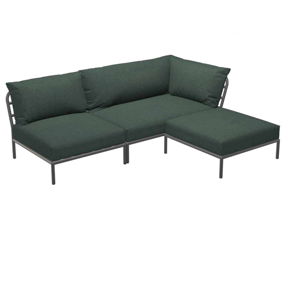 Houe Houe LEVEL 2 Kombination 06 - Outdoor Sofa Dark Grey, Alpine Heritage 44