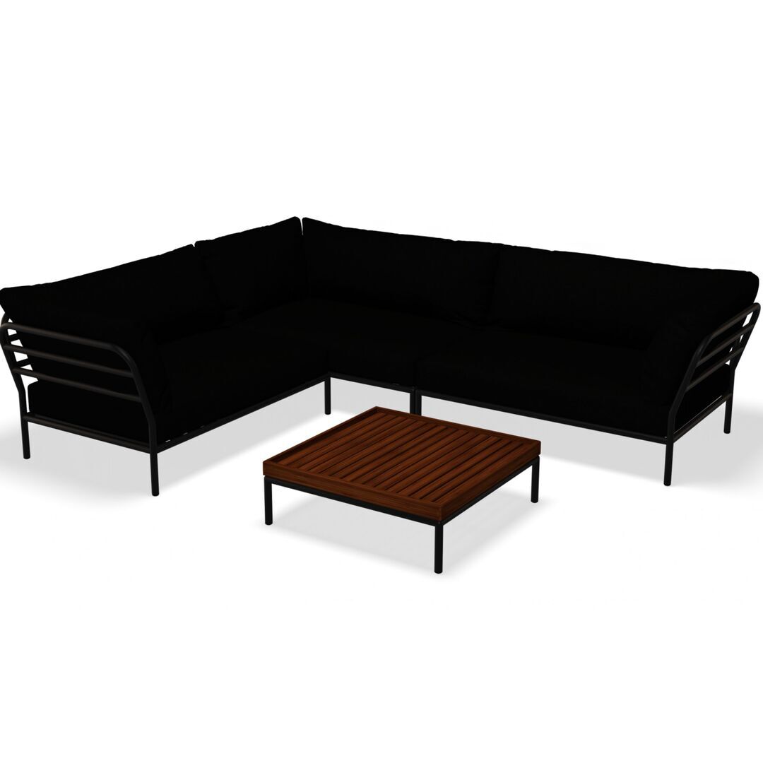 Houe Houe LEVEL 2 Kombination 05 - Outdoor Sofa Dark Grey, Char Heritage 68