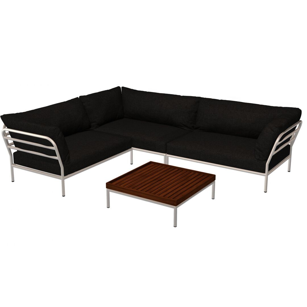 Houe Houe LEVEL 2 Kombination 05 - Outdoor Sofa Muted White, Dark Grey Basic 98
