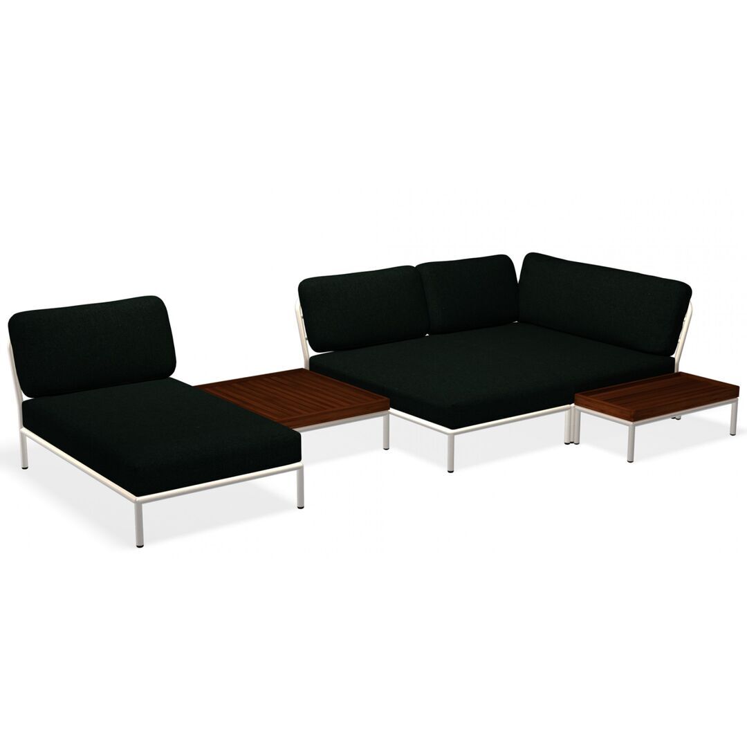 Houe Houe LEVEL Kombination 03 - Outdoor Sofa Muted White, Alpine Heritage 44