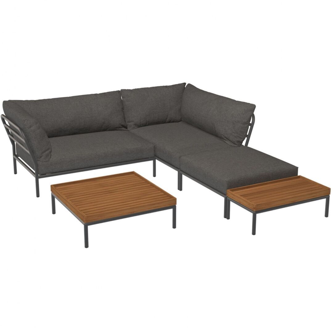 Houe Houe LEVEL 2 Kombination 02  - Outdoor Sofa Dark Grey, Dark Grey Basic 98