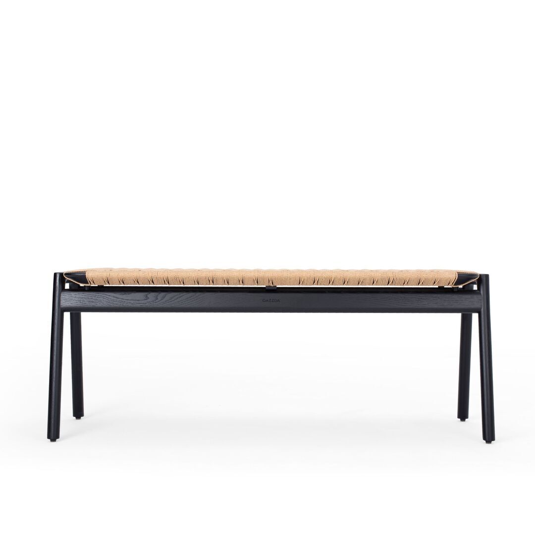 Gazzda_Bench-klupa-120x45-oak-lacquer-black-danish-cord-beige-0-5_1