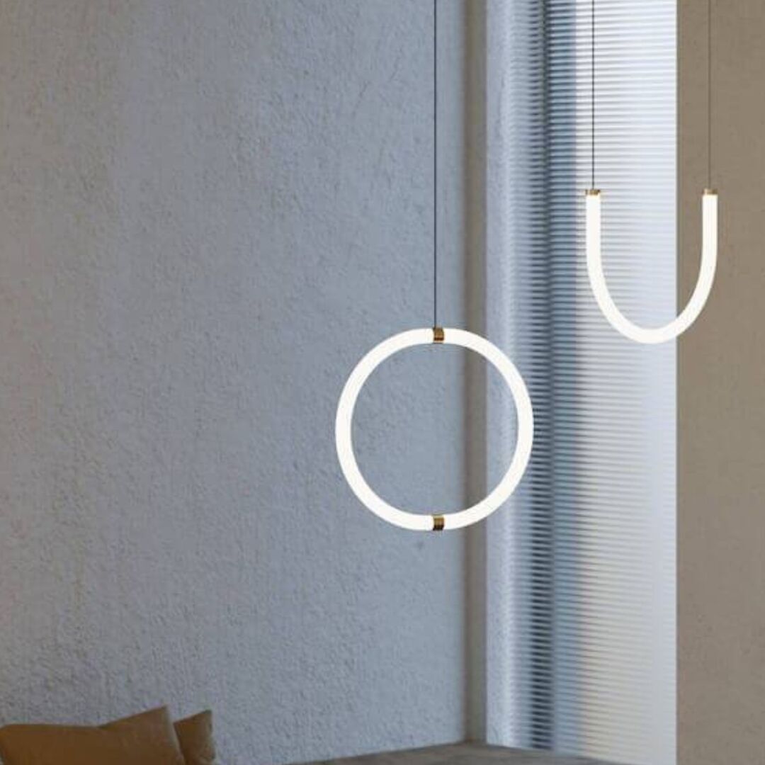 Petite Friture Pendelleuchte Unseen O von Petite Friture Standard, Messing-1