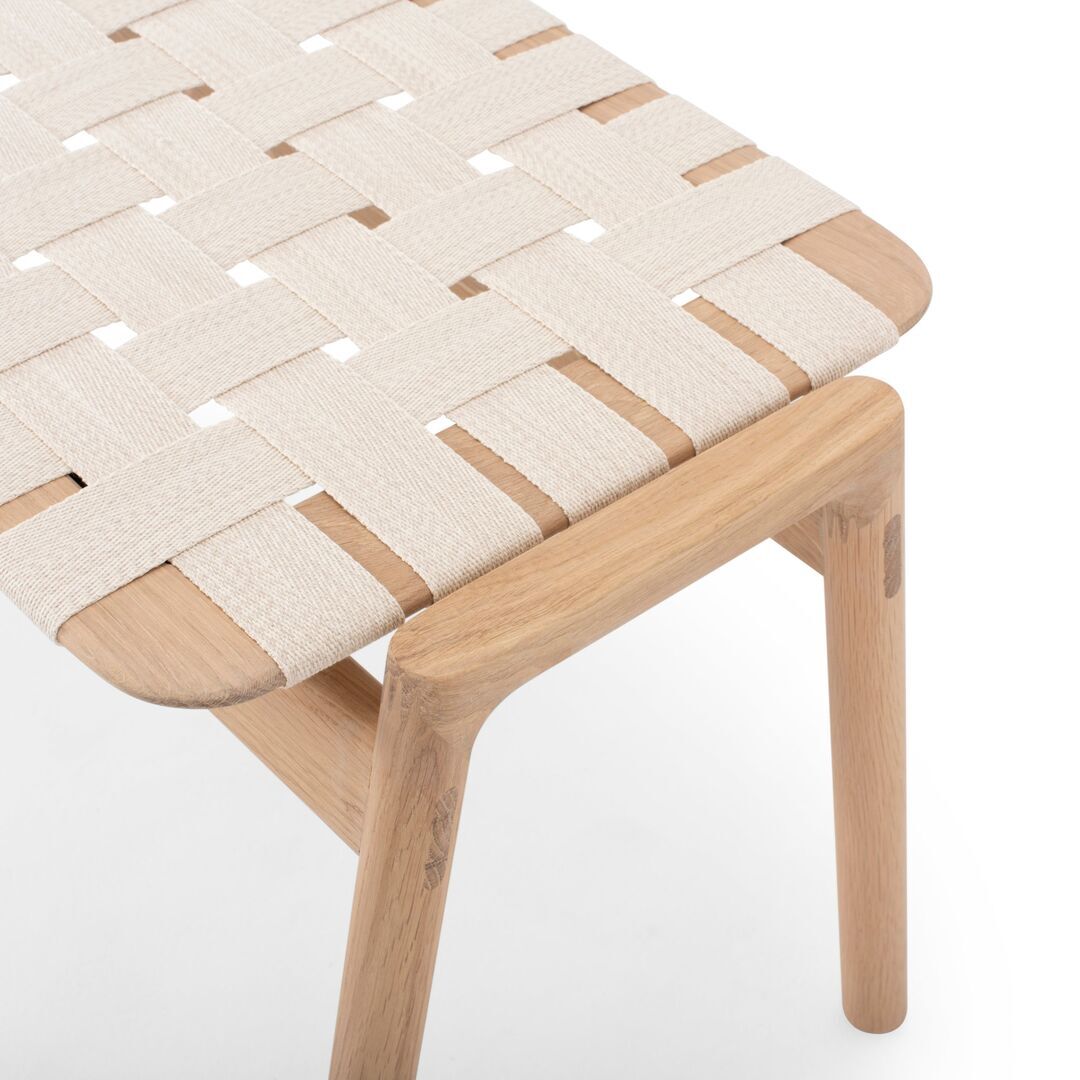 Gazzda_Bench-klupa-120x45-oild-oak-white-1015-cotton-webbing-herringbone-natural-beige-4_Details