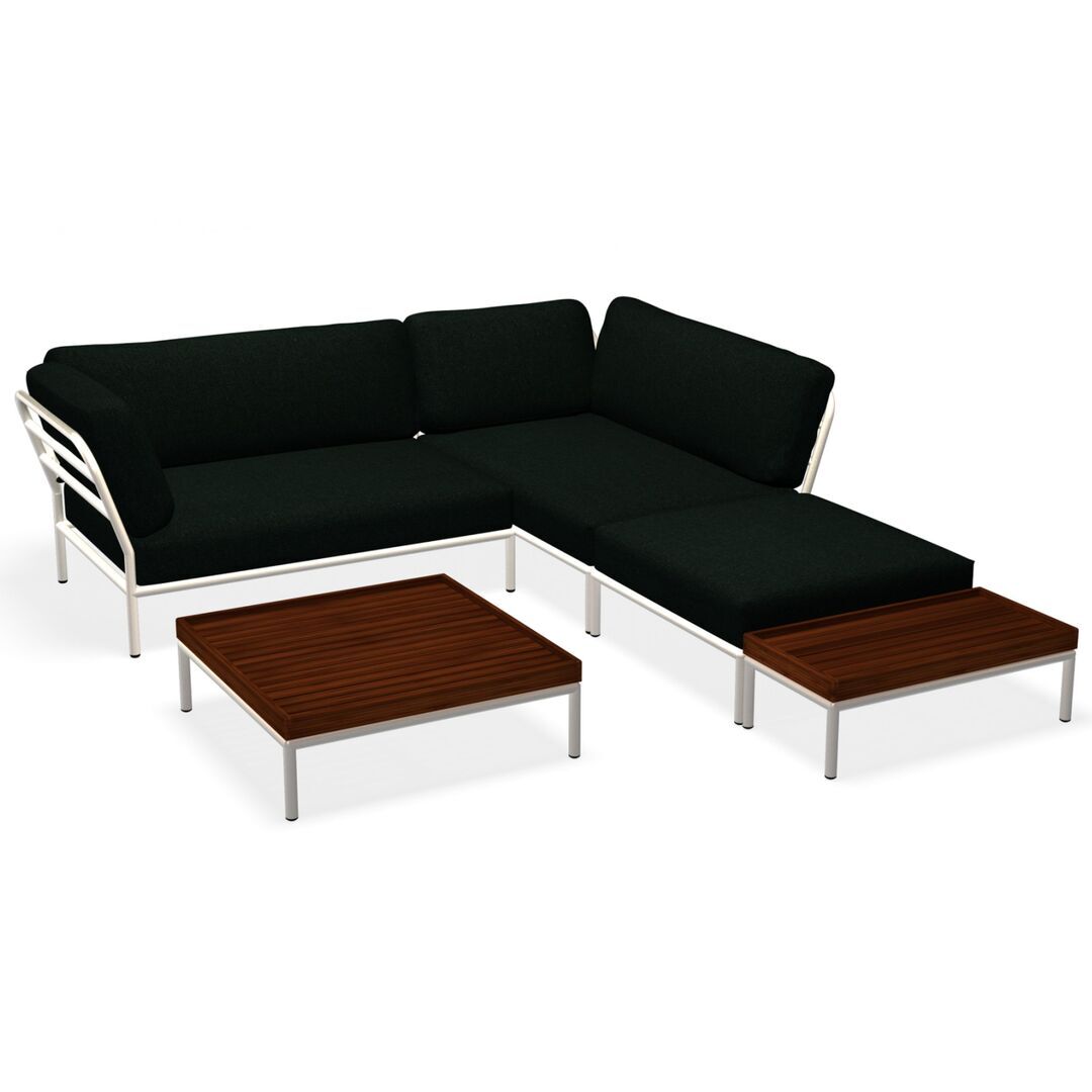 Houe Houe LEVEL Kombination 02 - Outdoor Sofa Muted White, Alpine Heritage 44