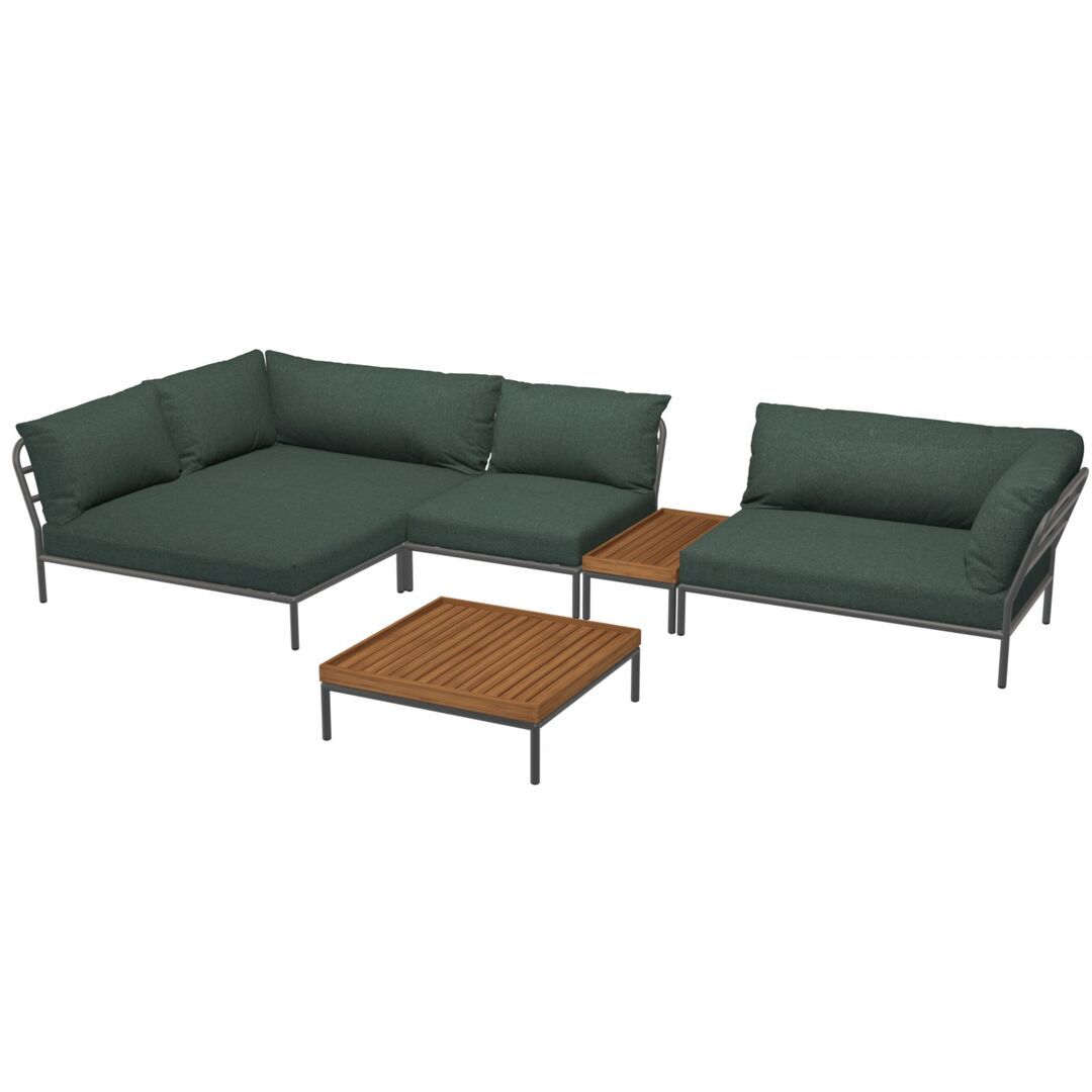 Houe Houe LEVEL 2 Kombination 01- Outdoor Sofa Dark Grey, Alpine Heritage 44