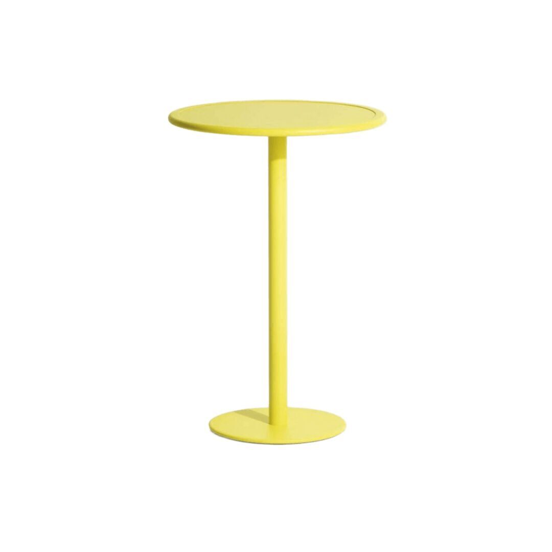Petite Friture Hoher Tisch Rund Week-end von Petite Friture 1016 - Yellow