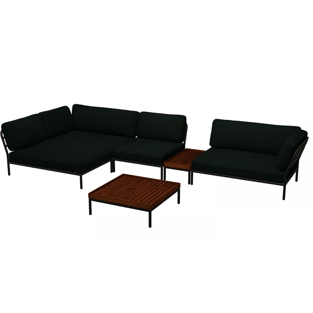 Houe Houe LEVEL Kombination 01- Outdoor Sofa  Dark Grey, Alpine Heritage 44