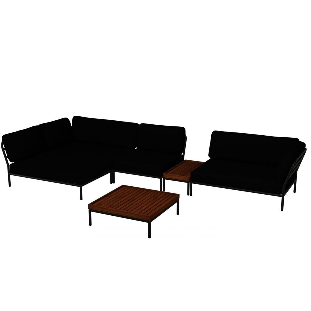 Houe Houe LEVEL Kombination 01- Outdoor Sofa  Dark Grey, Char Heritage 68