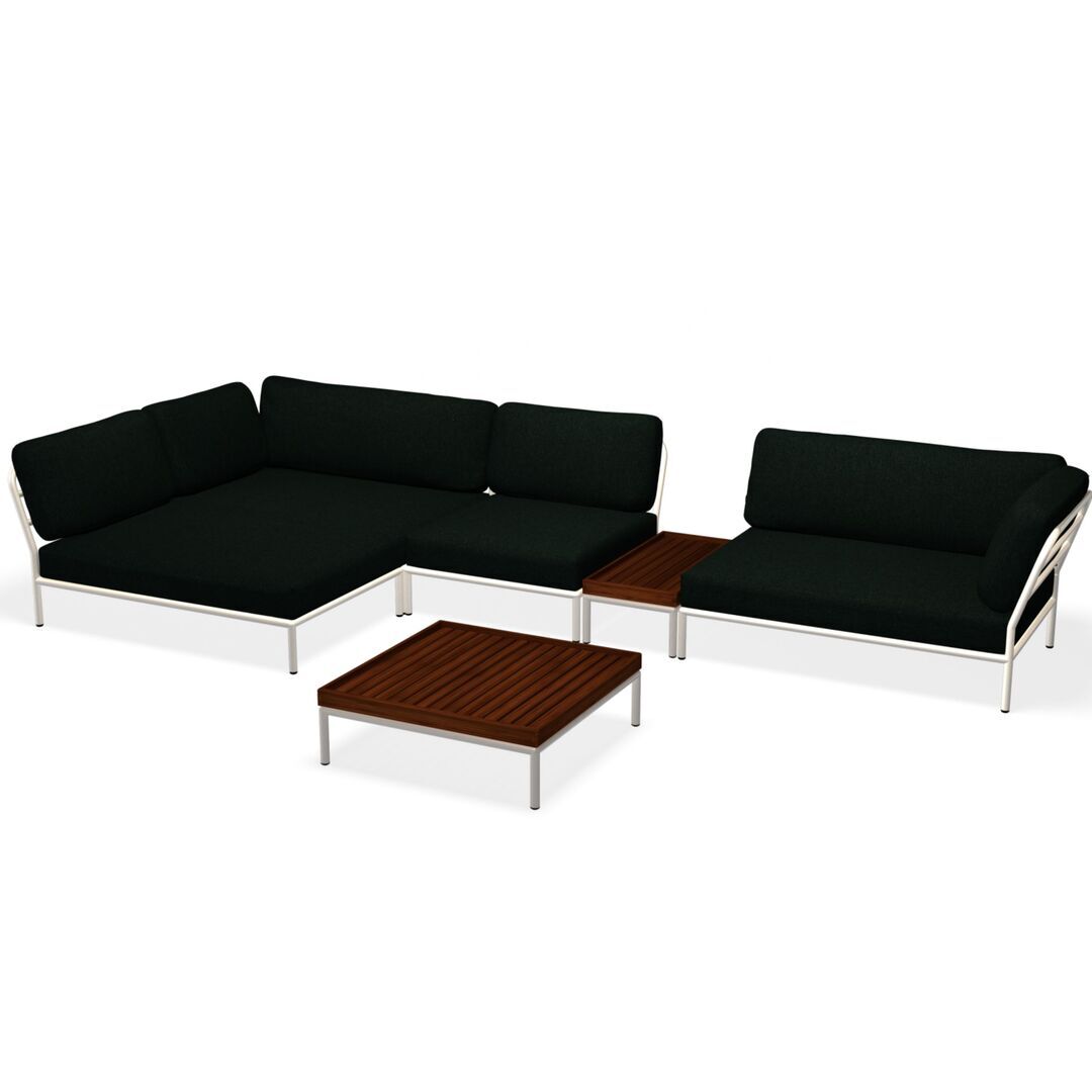 Houe Houe LEVEL Kombination 01- Outdoor Sofa  Muted White, Alpine Heritage 44