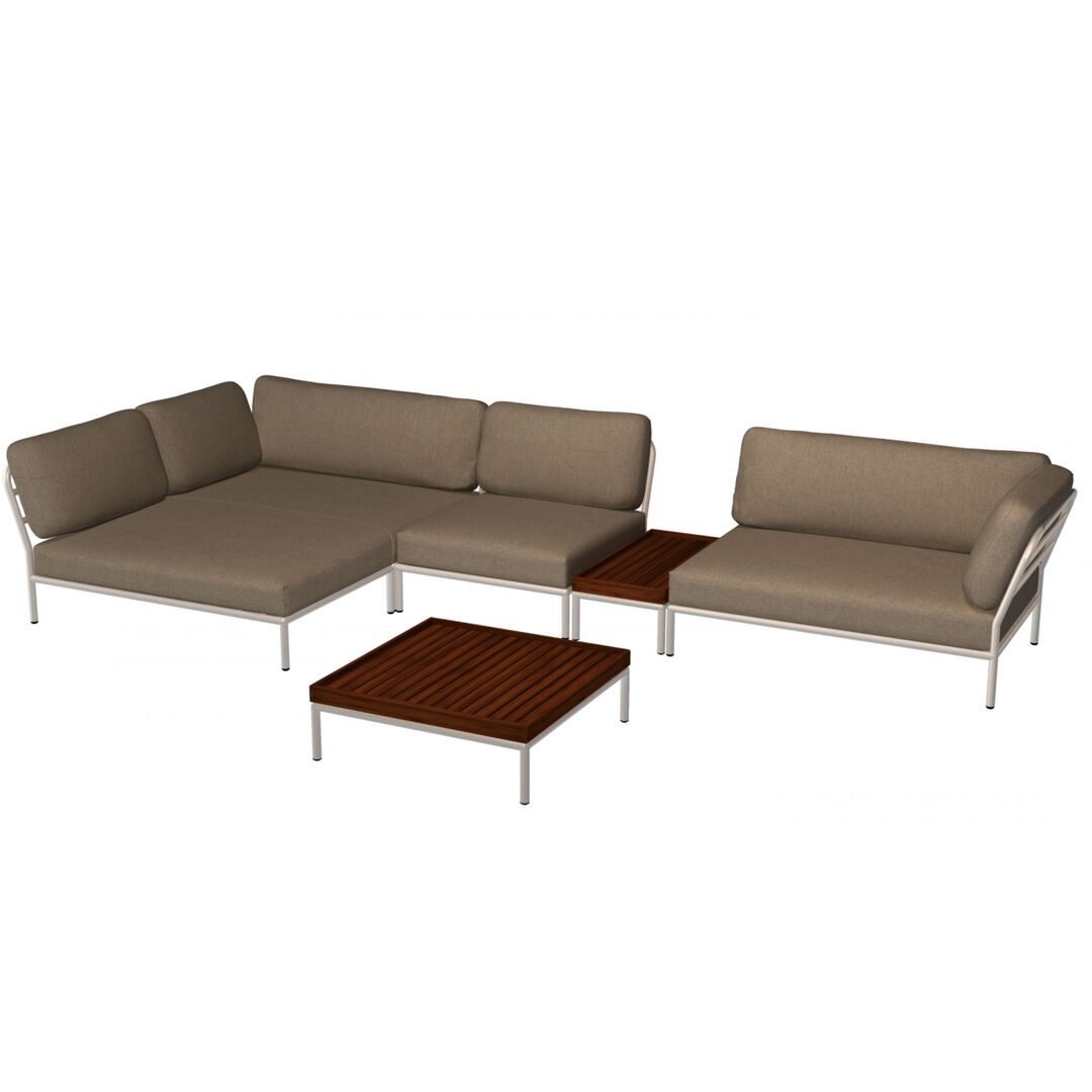 Houe Houe LEVEL Kombination 01- Outdoor Sofa  Muted White, Ash Heritage 92