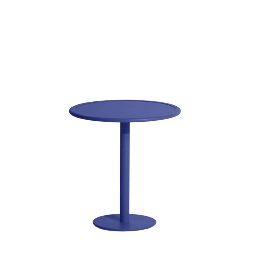 Petite Friture Dining Table Round Week-end von Petite Friture  06 - Blue, Weiss / Weiss