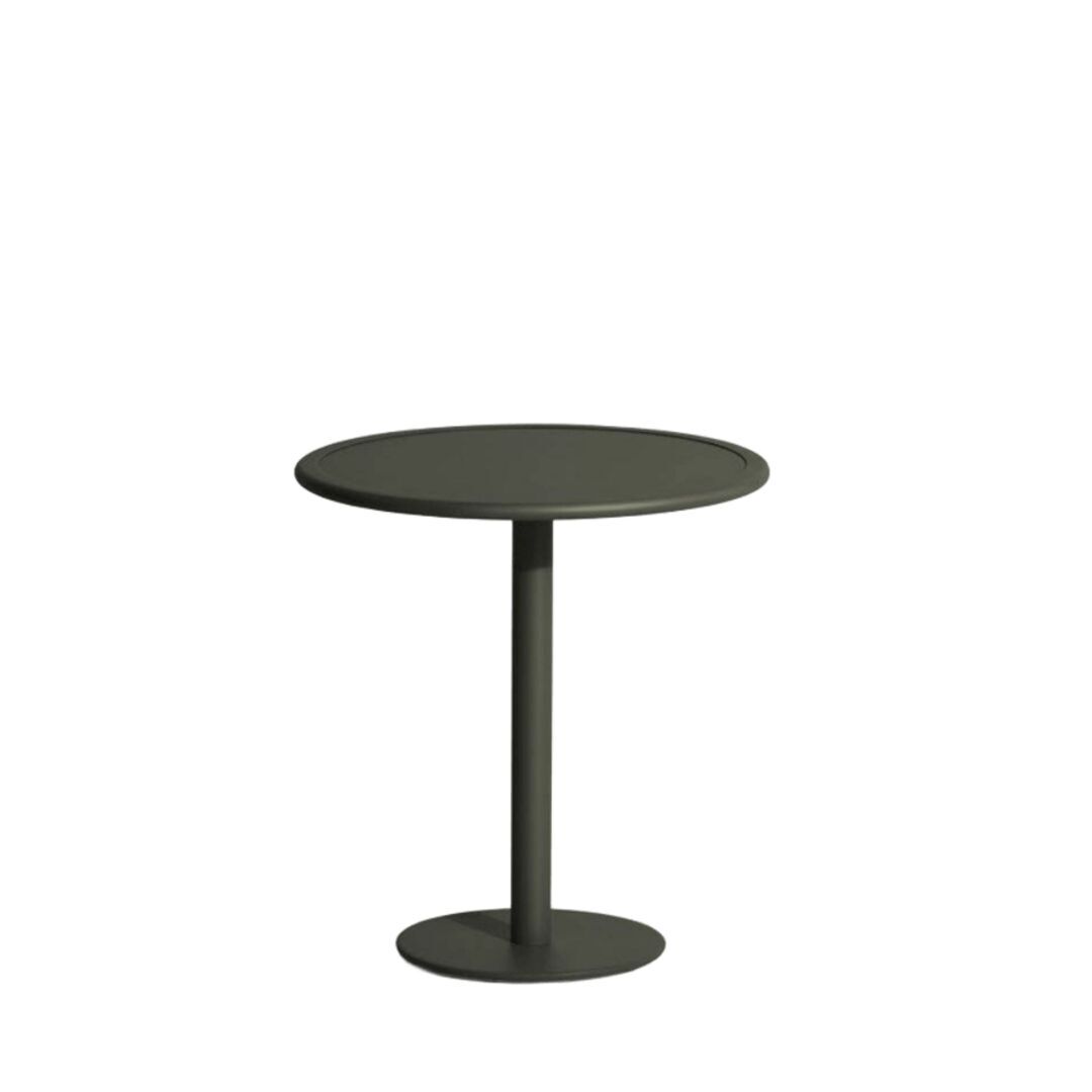 Petite Friture Dining Table Round Week-end von Petite Friture  9005 - Black, Weiss / Weiss
