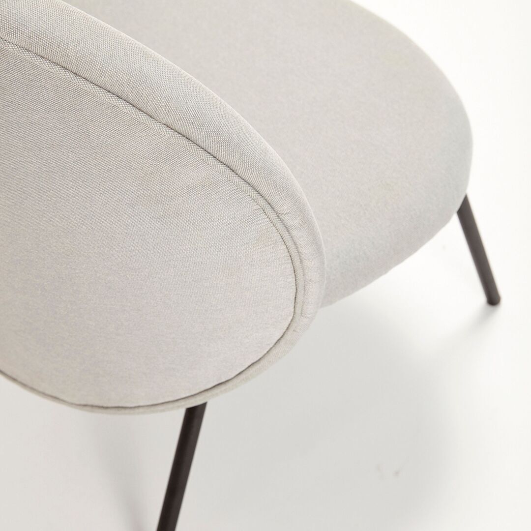 Huebsch Loungestuhl Metallbeine - Hellgrau