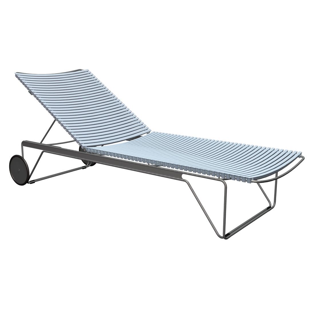 Houe Click Verstellbare Chaiselongue von Houe Hellblau 80