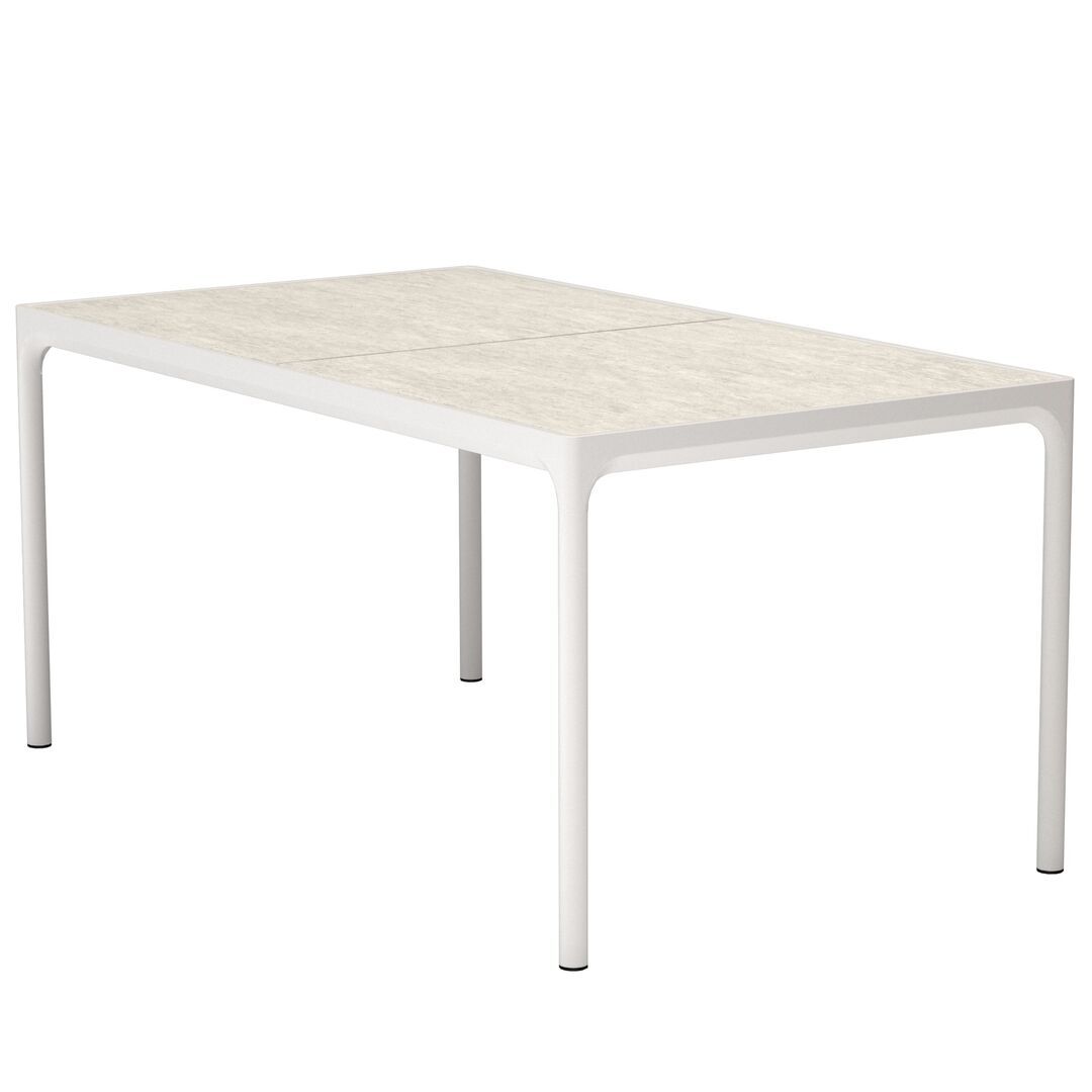 Houe Four Keramik Esstisch von Houe Muted White 08, L: 160 cm 