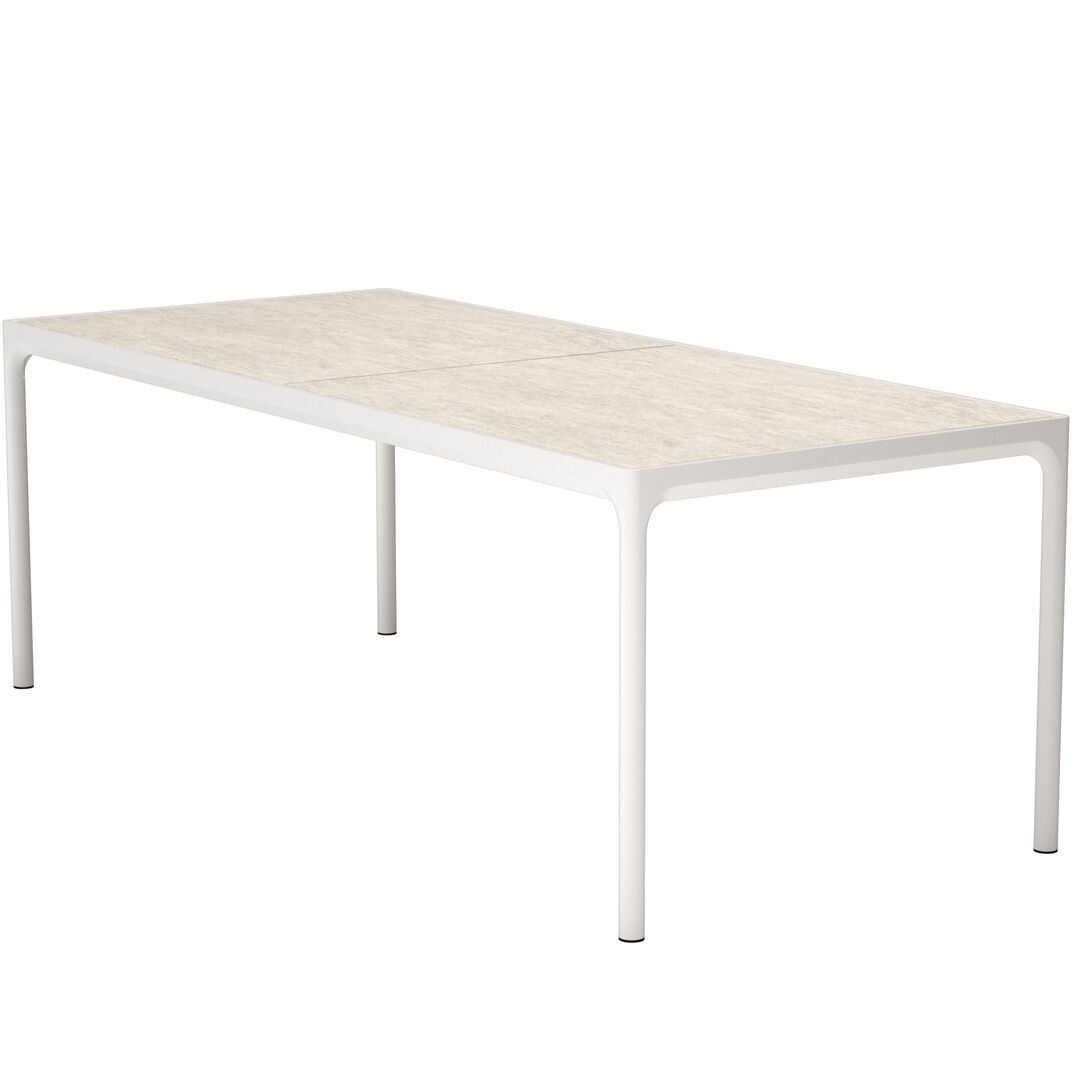 Houe Four Keramik Esstisch von Houe Muted White 08, L: 210 cm 