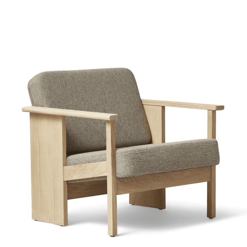 Form & Refine Block Lounge Chair Eiche weiss geölt