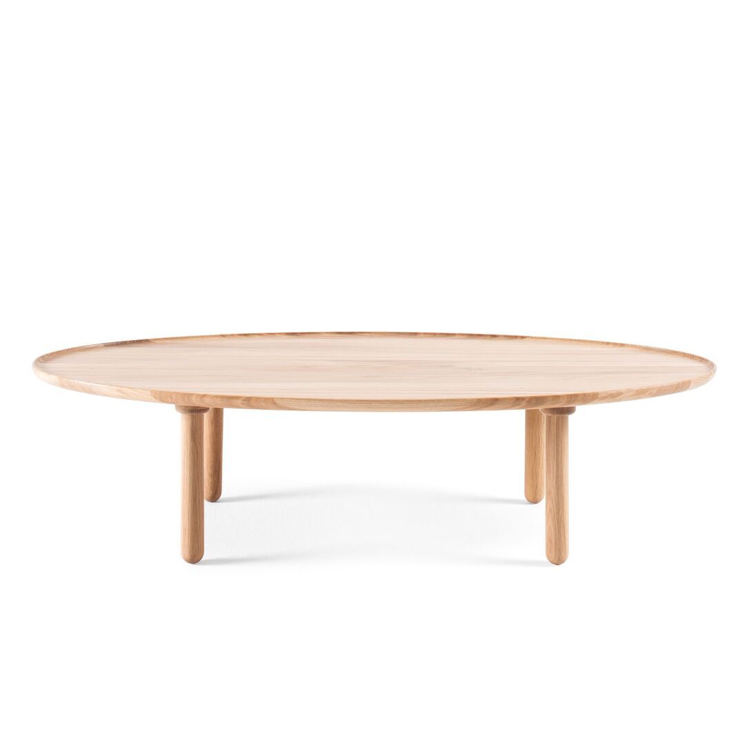 Gazzda Mu Couchtisch von Gazzda Eiche geölt - Natur geölt, B: 120 cm / T: 65 cm / H: 30 cm