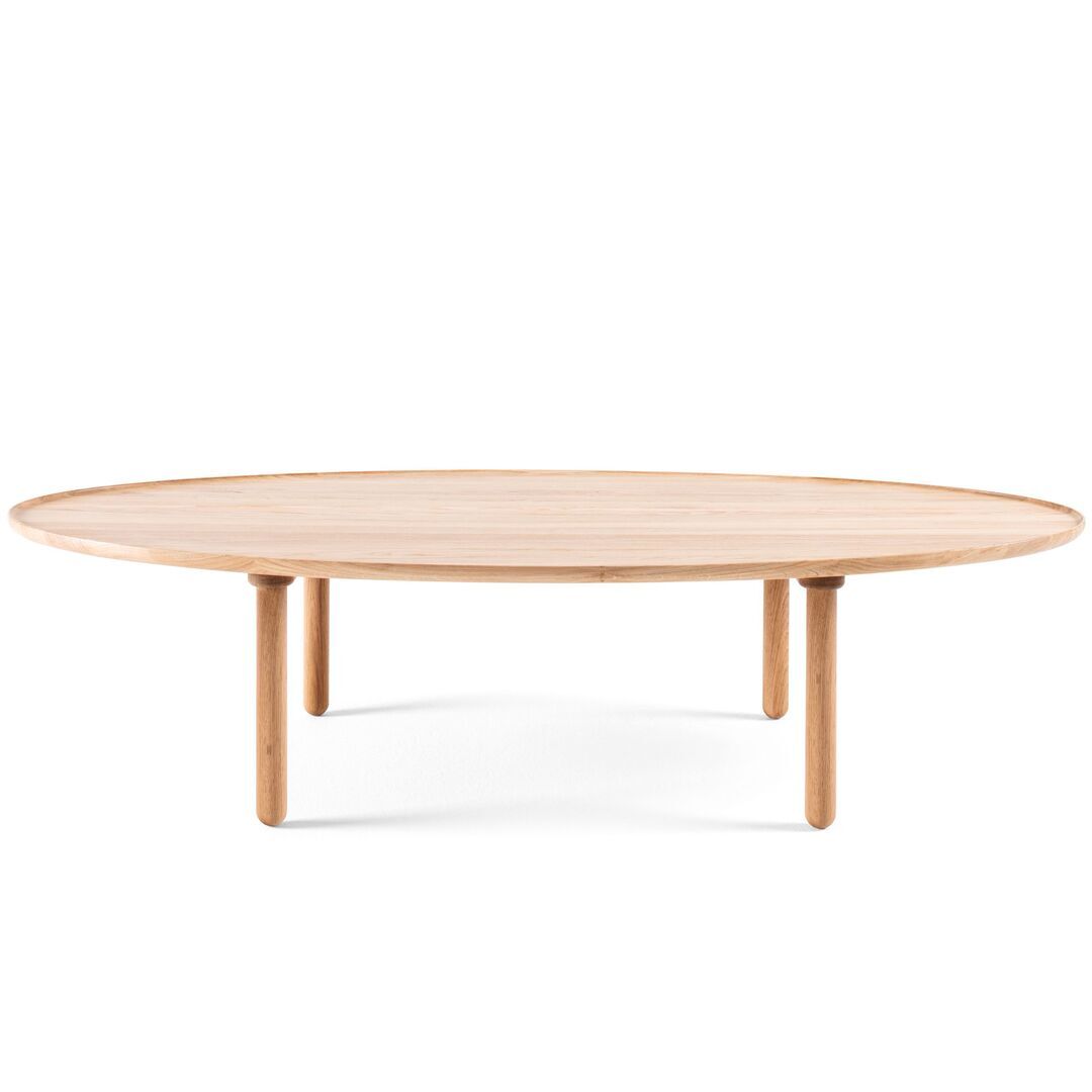 Gazzda Mu Couchtisch von Gazzda Eiche geölt - Natur geölt, B: 150 cm / T: 80 cm / H: 36 cm