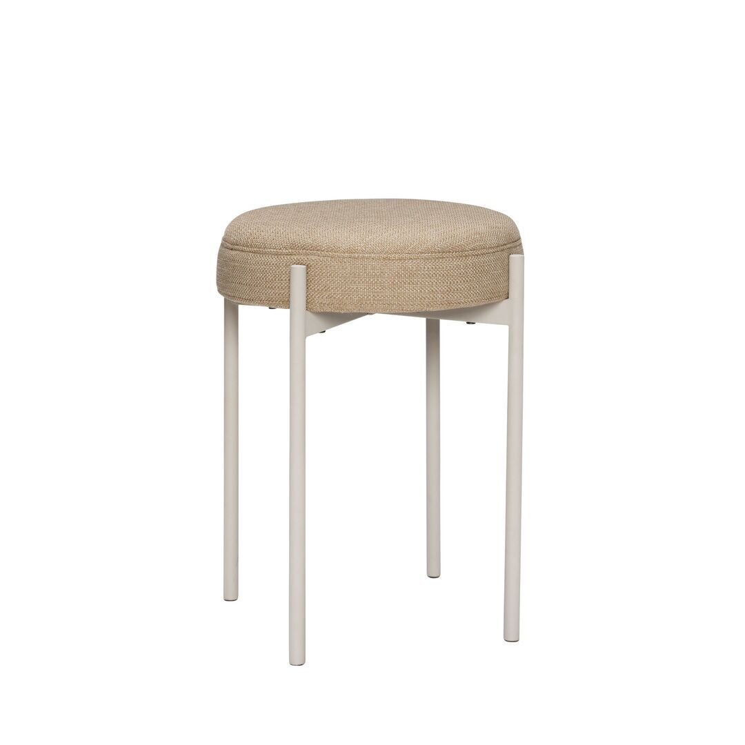 Hübsch  Silo Hocker von Hübsch Grau/Sandfarben