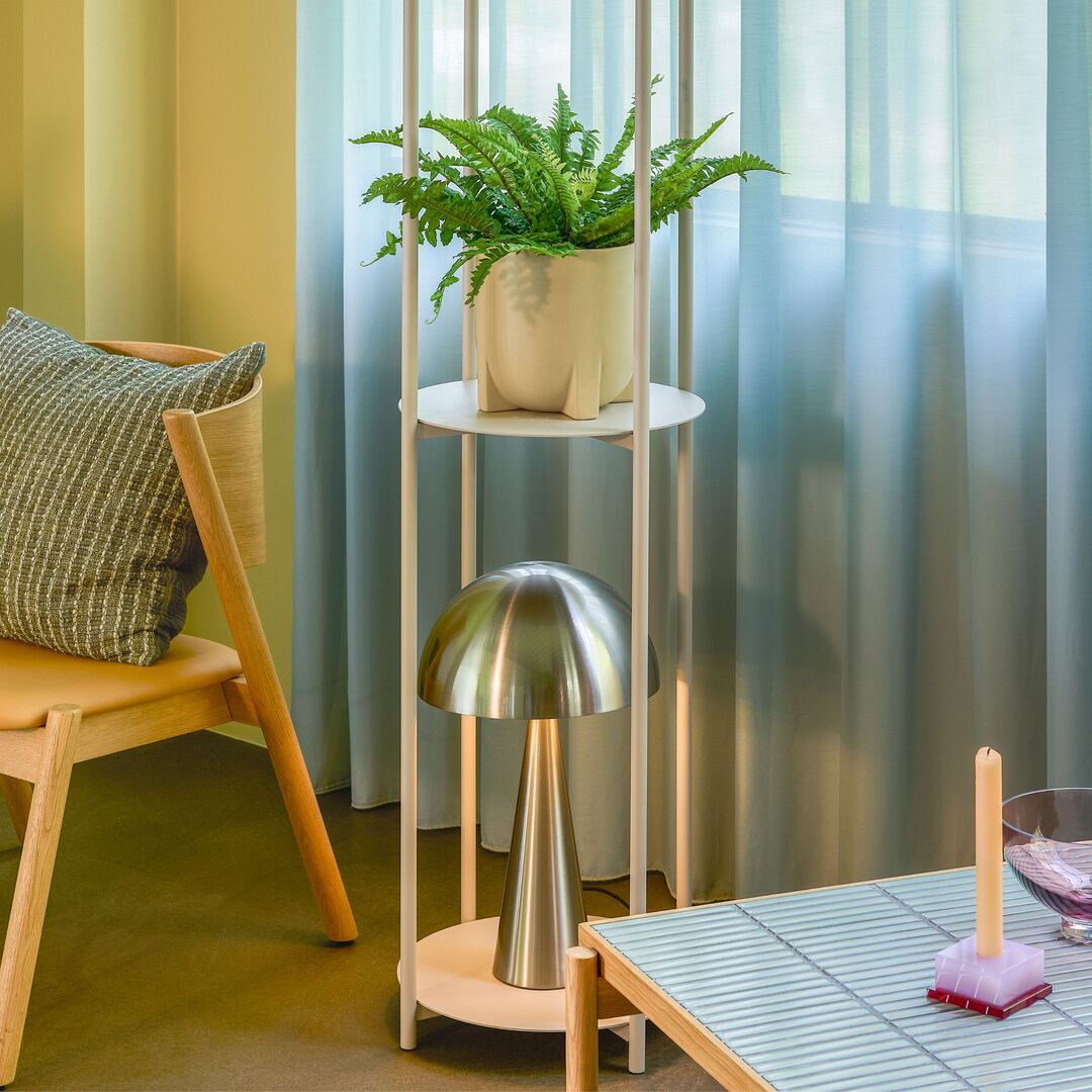 Hübsch  Norm Regal Zylinder von Hübsch  Hellgrau