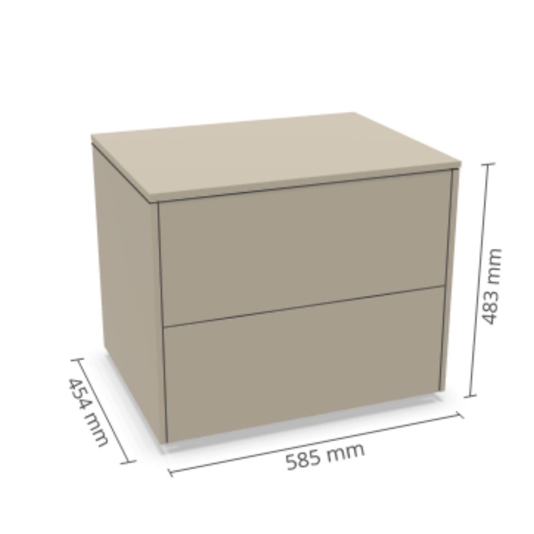 Müller Small Living Nachttisch Kombination 10 Aventa von Müller Small Living Steingrau