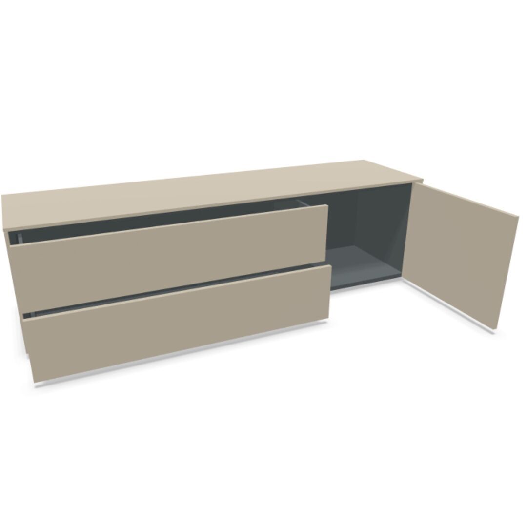 Müller Small Living,Sideboard Kombination 6 Aventa von Müller Small Living,Steingrau,Sideboard,klassisches Sideboard