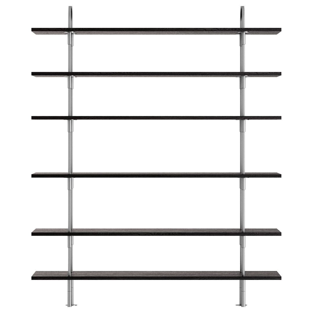 Gubi Regalsystem Keen 160 mit Regalböden von Gubi 6 Regalböden, Braun / Schwarz