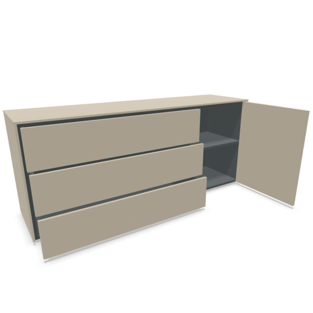 Müller Small Living Sideboard Kombination 1 Aventa von Müller Small Living Steingrau