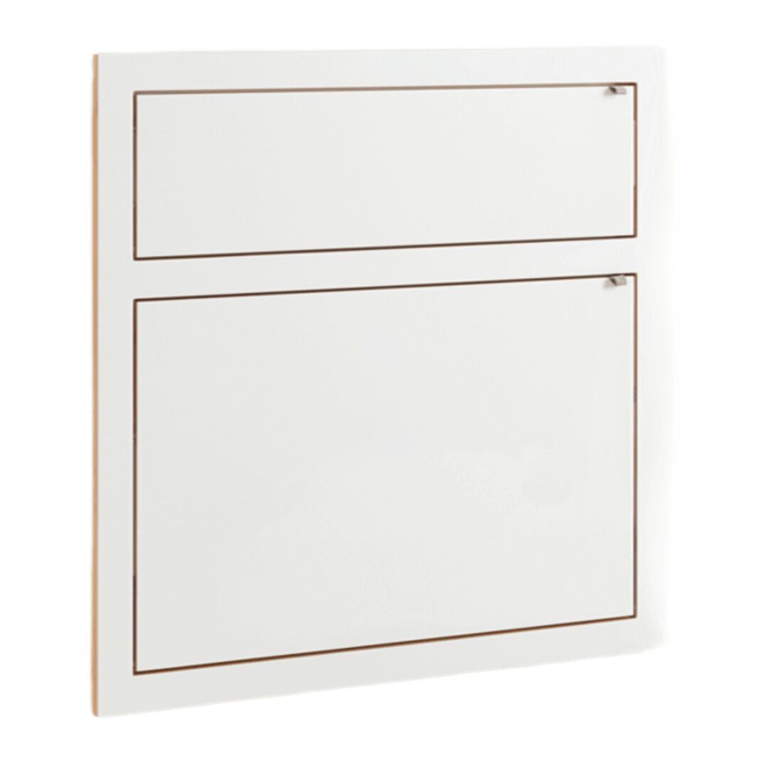 Ambivalenz 'Fläpps' Sekretär 80 x 80 cm Weiss