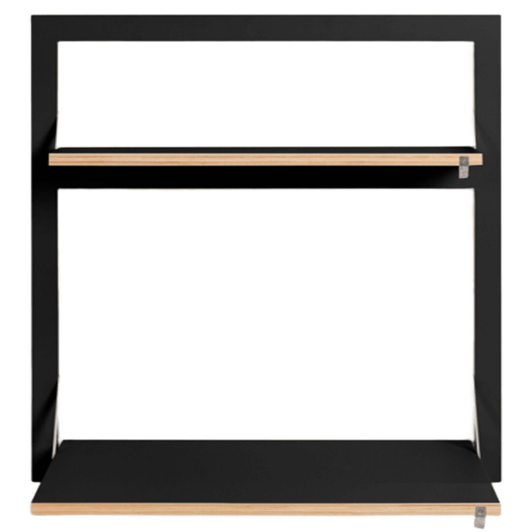 Ambivalenz 'Fläpps' Sekretär 80 x 80 cm Schwarz