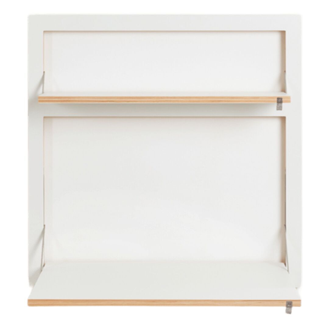 Ambivalenz 'Fläpps' Sekretär 80 x 80 cm Weiss