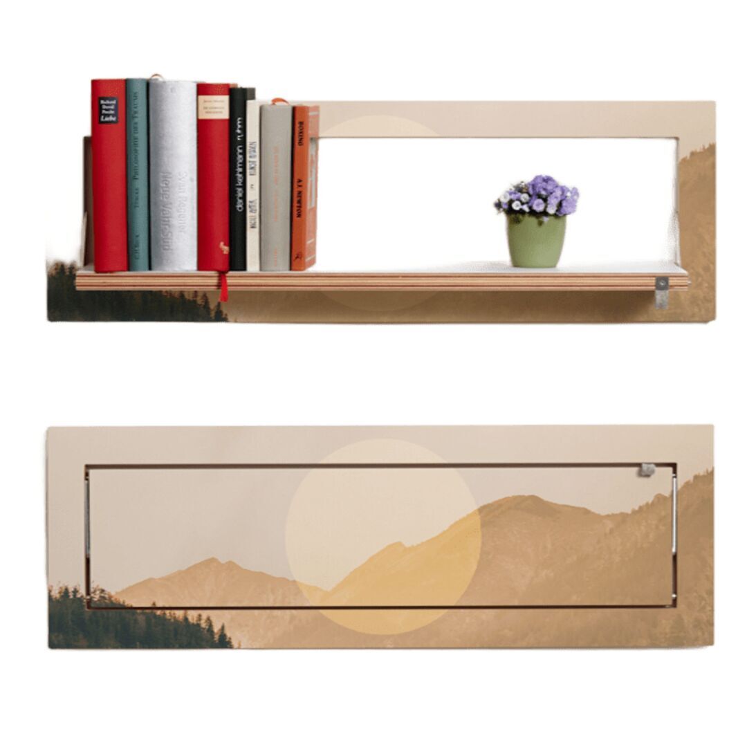 Ambivalenz 'Fläpps' Regal 80 x 27 cm - Alps Alps, B: 80 cm / H: 27 cm 