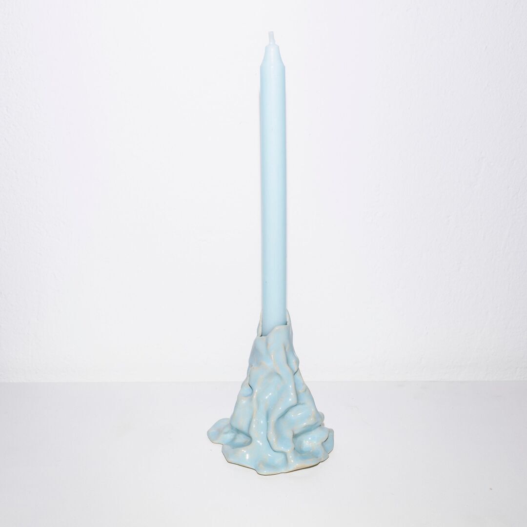 Simone Züger Design Studio Vulcano Kerzenständer Hellblau