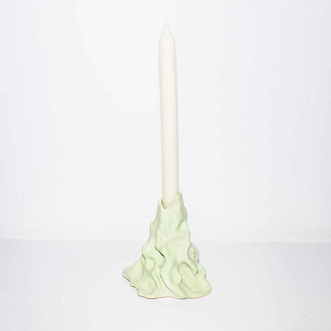 Simone Züger Design Studio Vulcano Kerzenständer Hellgrün