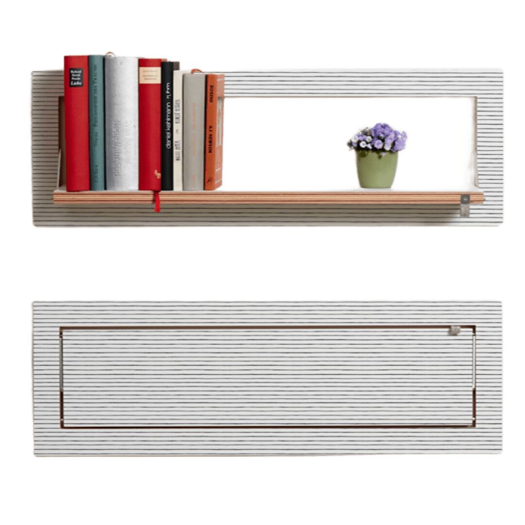 Ambivalenz 'Fläpps' Regal 80 x 27 cm - Watercolor Stripes Watercolor Stripes, B: 80 cm / H: 27 cm 