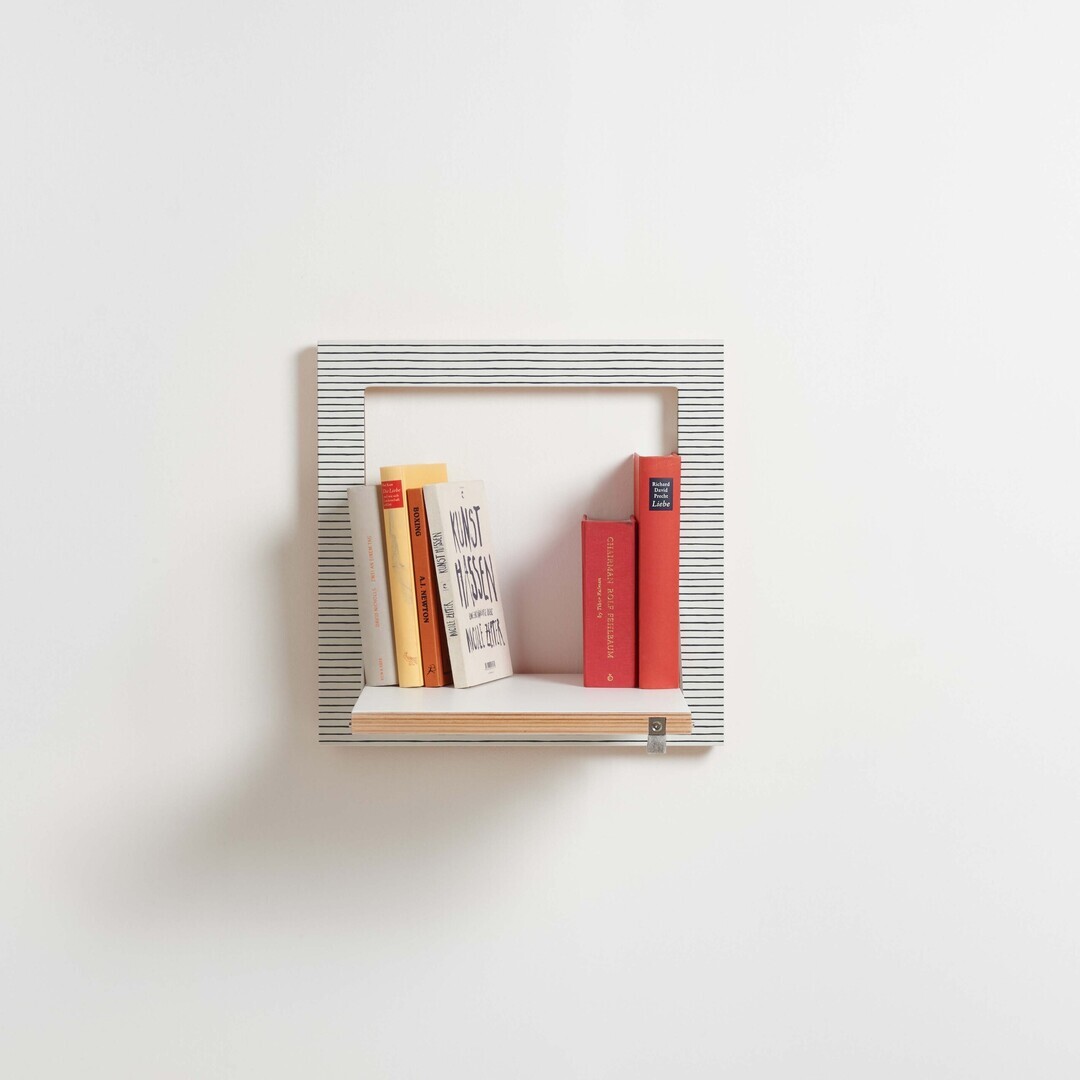 Ambivalenz 'Fläpps' 1-er Regal 40 x 40 cm - Watercolor Stripes Watercolor Stripes, B: 40 cm / H: 40 cm 