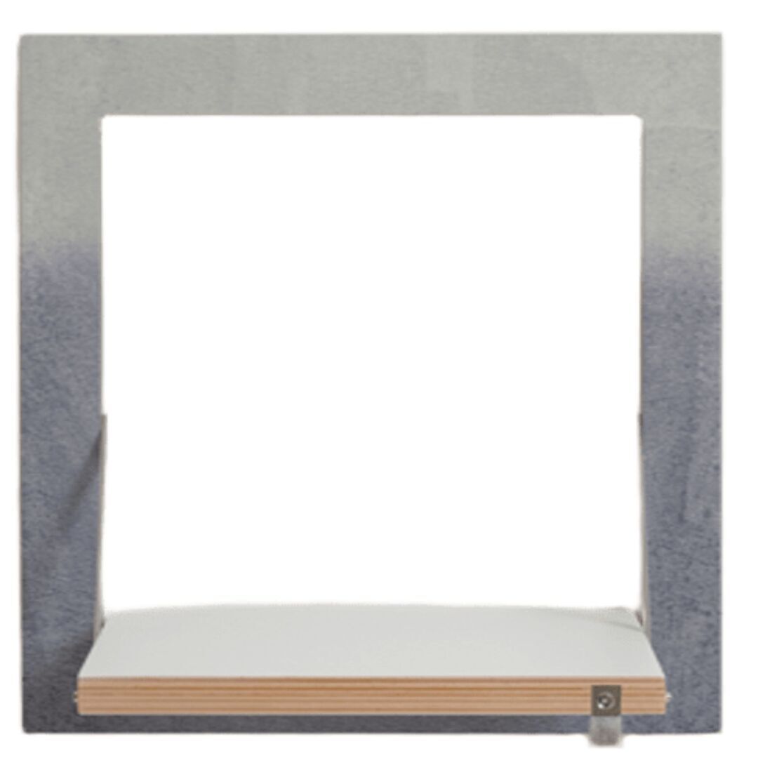 Ambivalenz 'Fläpps' 1-er Regal 40 x 40 cm - Fading Grey Fading Grey, B: 40 cm / H: 40 cm 