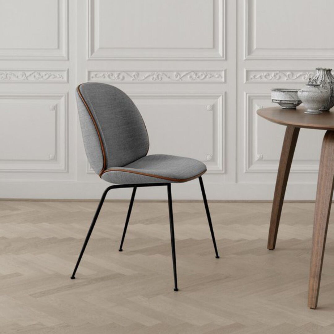 Polsterstuhl in Samt Beetle im 4er Set von Gubi