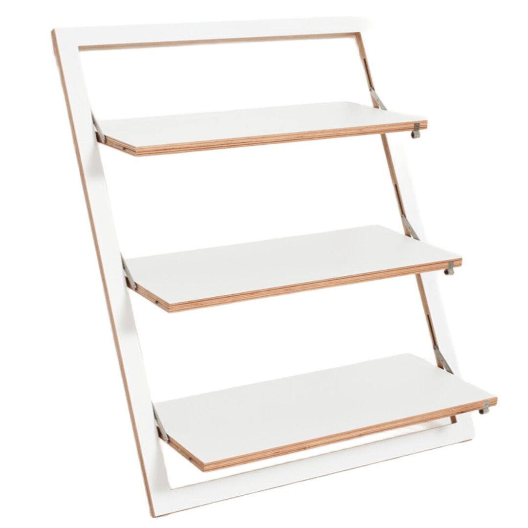 Ambivalenz 'Fläpps' Lehnregal 80 x 100 cm Weiss