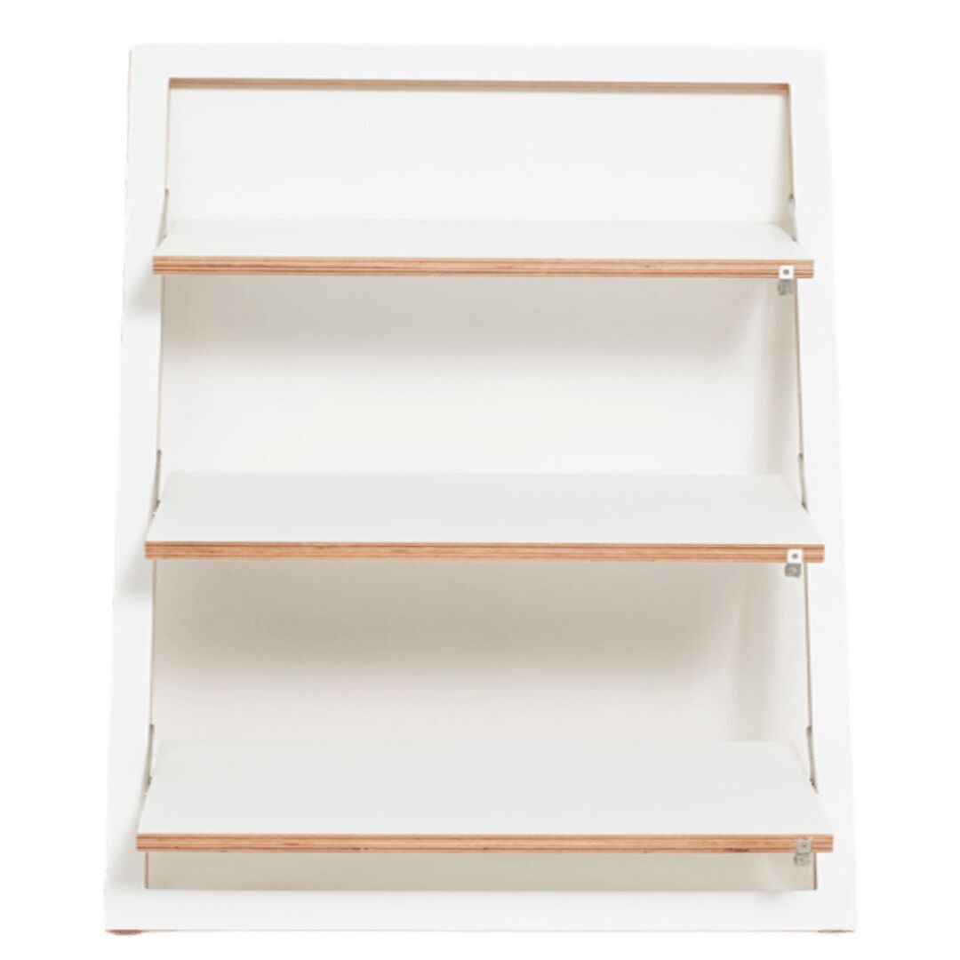 Ambivalenz 'Fläpps' Lehnregal 80 x 100 cm Weiss