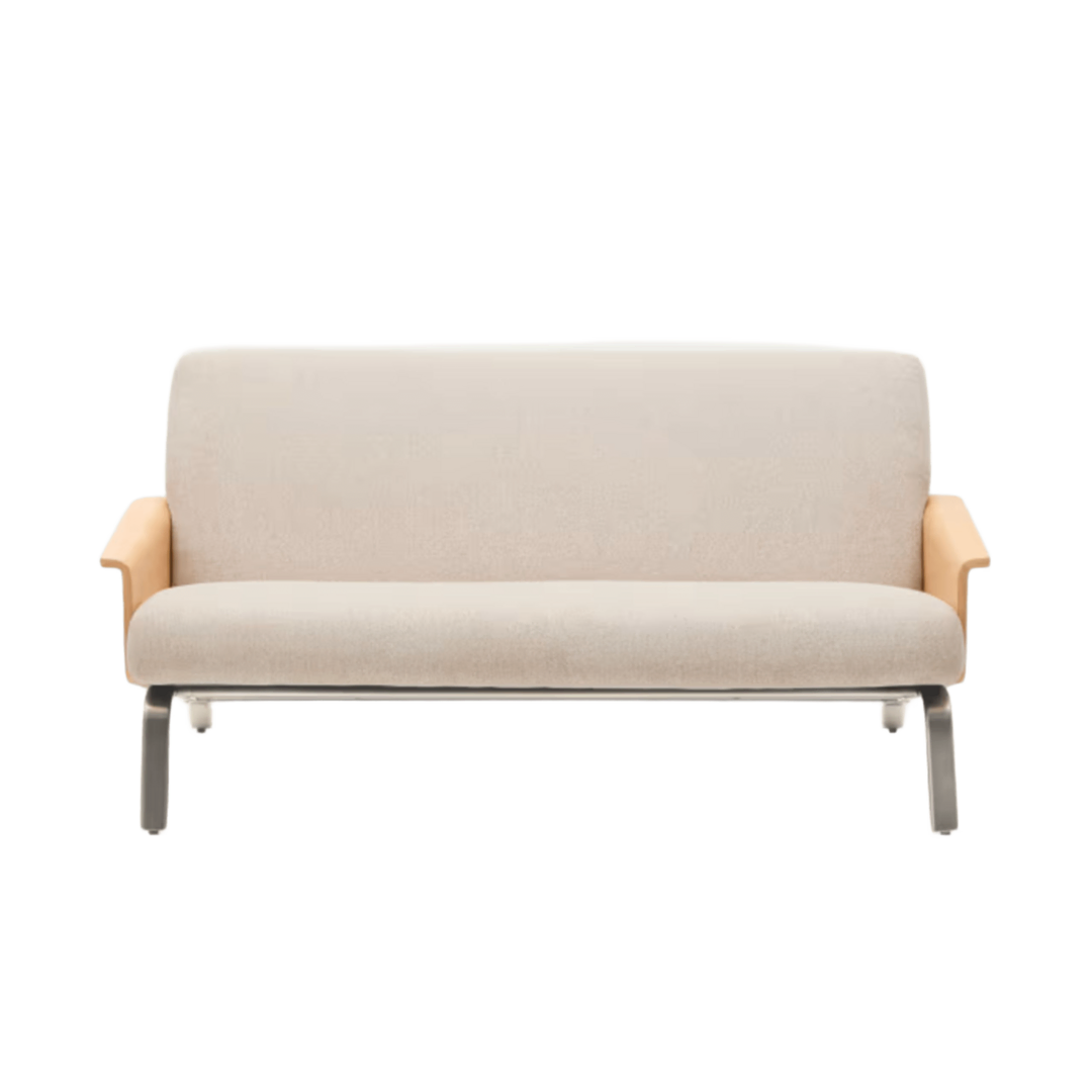 Kave Home Sofa Amsen von Kave Home B: 165 cm, Beige / Eichensperrholz 