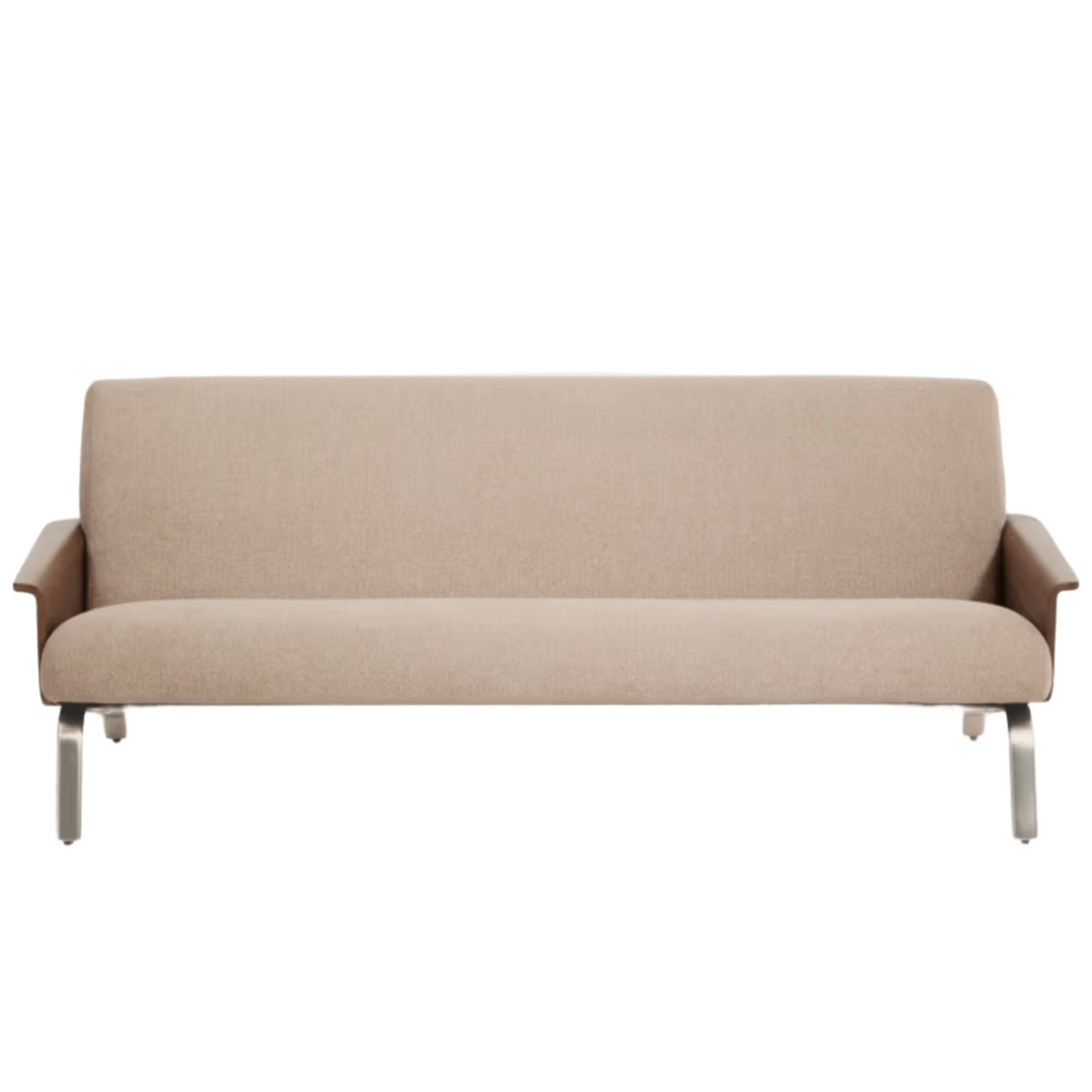Kave Home Sofa Amsen von Kave Home B: 205 cm, Hellbraun / Nussbaumsperrholz 