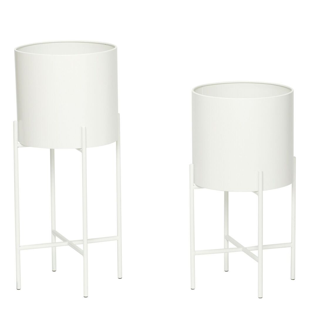 Hübsch  Airy Töpfe im 2er Set von Hübsch  Weiss